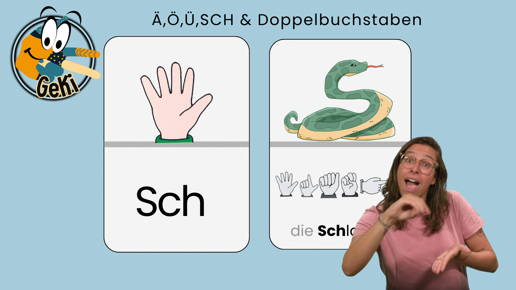  Foto zu Lerne das ABC! (Ä,Ö,Ü,SCH,...) - Gebärdenwelt.tv 